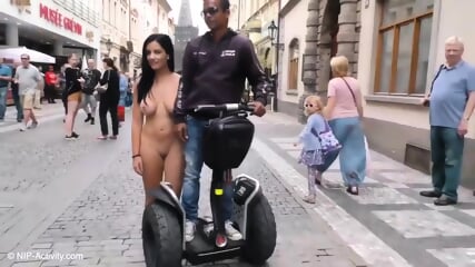 Alex walking completely naked in Public