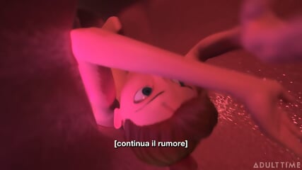 3DGSPOT - Tiny Trans Fucks With Giant Busty Trans! ITALIAN SUBTITLES! UNCENSORED SEX!