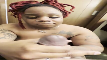 BBW Co Worker Gives Clown Handjob