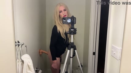 Crossdresser Fucked In Chastity Cage