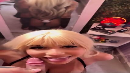 Blonde Waifu Gets Cum On Tits