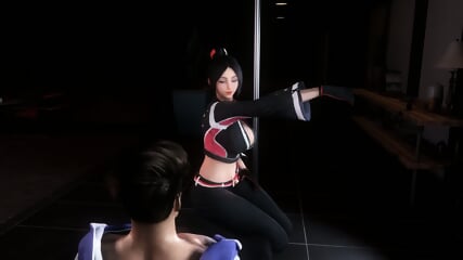 Mai Shiranui Pole Dance