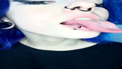 Emo Long Tongue Mouth Fetish