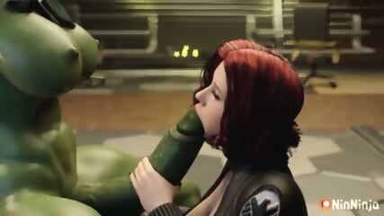 Ninninja3d Black Widow X Futa She-hulk