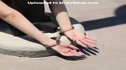 Girl Handcuffed To Lamp Post On River Bank Kinky4Ever